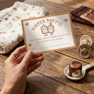 S'more to love Baby Shower Diaper Raffle Enclosure Card