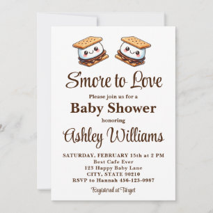 S'more to Love Baby Shower Fun Fall Autumn Winter Invitation