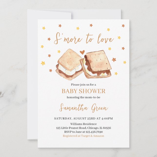 S'more to Love Baby Shower Invitation (Front)