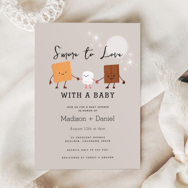 S'more to Love Campfire Baby Shower Invitation (Creator Uploaded)