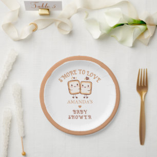 S'more to love Campfire Baby Shower Paper Plate