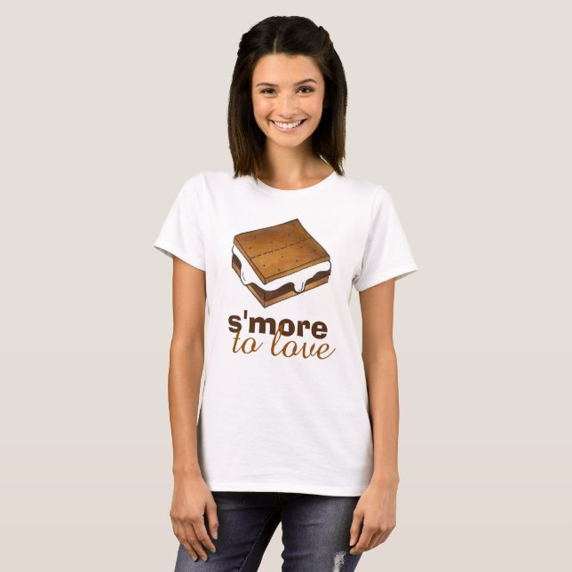 S'more To Love Chocolate Campfire Camp S'mores Tee (Front Full)