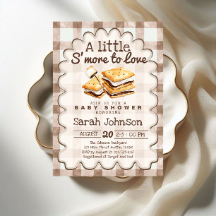 S'more To Love Gingham baby shower Invitation