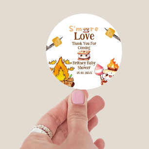 Smores Baby Shower Thank You  Favour sticker Smore