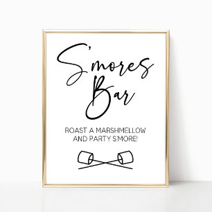 S'Mores Bar Marshmallow Let's Party S'More Sign