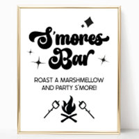 S'Mores Bar Marshmallow Roast Let's Party Sign