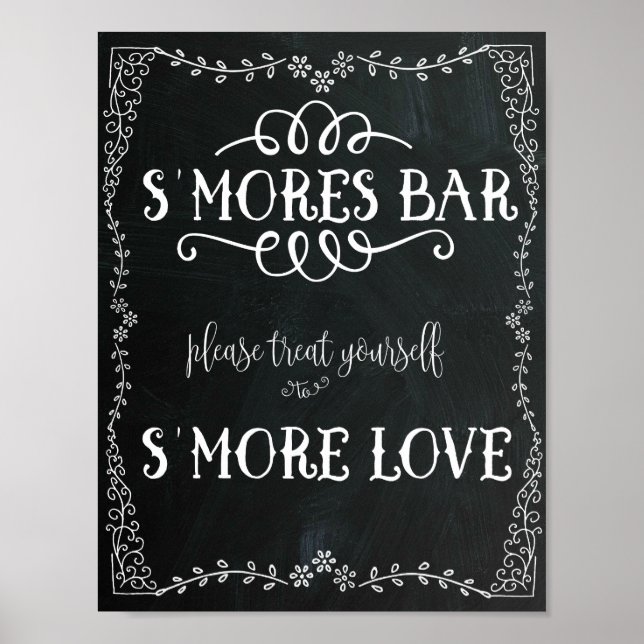S'Mores Bar Sign Wedding Decor Poster (Front)