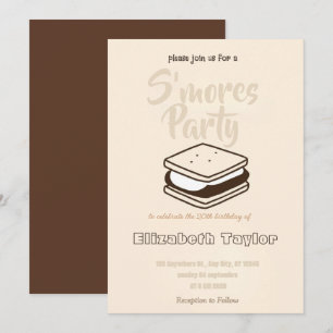 S'mores Birthday Party Invitation – Cosy Campfire