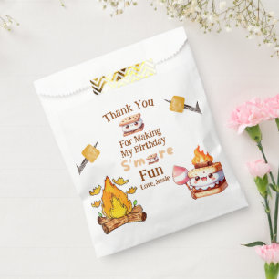 Smores Birthday Thank You Tags Favour Tags Smore Bags