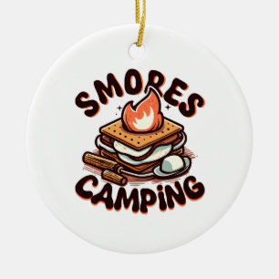 smores camp ceramic tree decoration