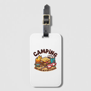 smores camp luggage tag