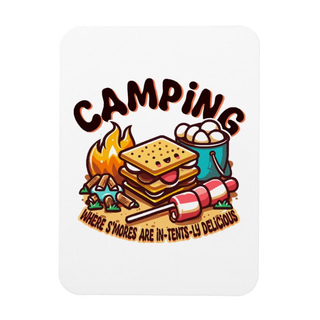 smores camp magnet (Vertical)