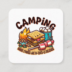 smores camp square business card