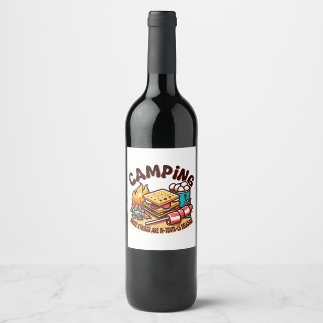 smores camp wine label (Front)