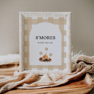 S'mores Campfire Party Custom Favor Sign