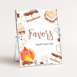 S'mores Camping Baby Shower Favours Poster