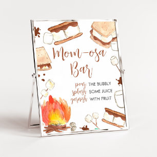 S'mores Camping Baby Shower Mom Osa Bar Poster