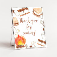 S'mores Camping Baby Shower Thank you for Coming