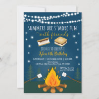 S'mores Camping Campfire Bonfire Birthday