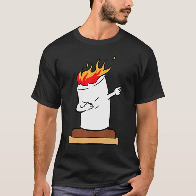 Smores Camping Marshmallow Halloween Dabbing Marsh T-Shirt (Front)