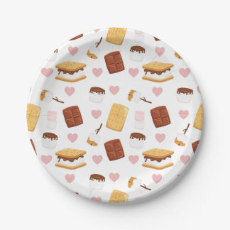 S'mores Camping Themed Party Decor  Paper Plate