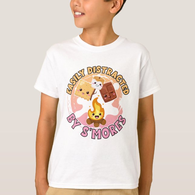 Smores Cute Campfire Camping Vacation Girls T-Shirt (Front)