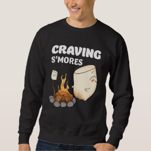 Smores Cute Marshmallow Childrens Camping Kid Glam Sweatshirt