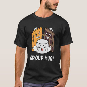 S'mores Group Hug Camping Chocolate Marshmallows T-Shirt