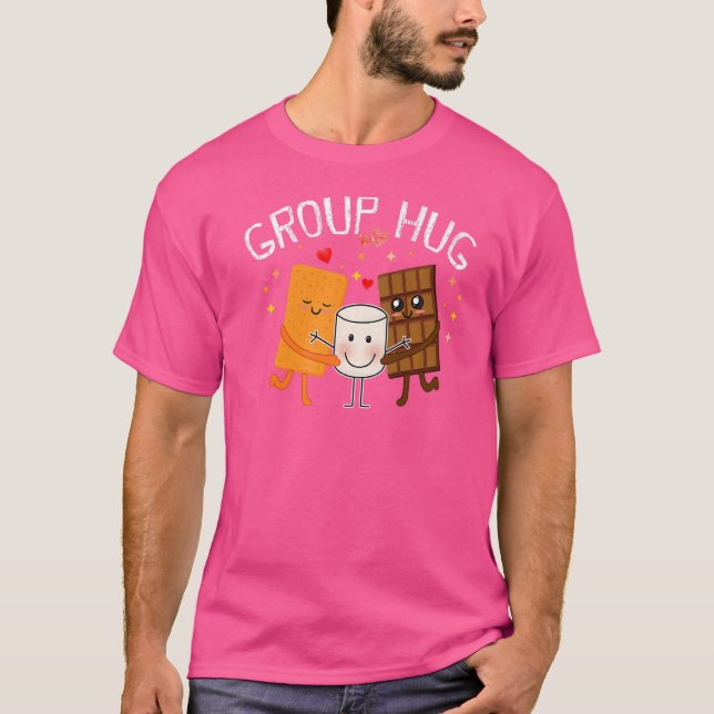 Smores Group Hug Camping S'mores Chocolate Marshma T-Shirt (Front)