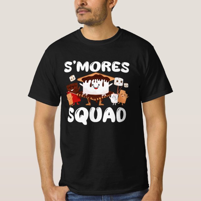 S'mores Marshmallows Funny Smores Squad Camping Ca T-Shirt (Front)