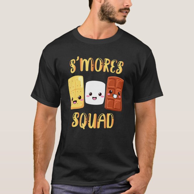 S'mores Marshmallows   Smores Squad Camping Campfi T-Shirt (Front)