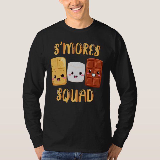 S'mores Marshmallows  Smores Squad Camping Campfir T-Shirt (Front)