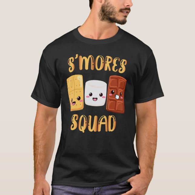 S'mores Marshmallows  Smores Squad Camping Campfir T-Shirt (Front)