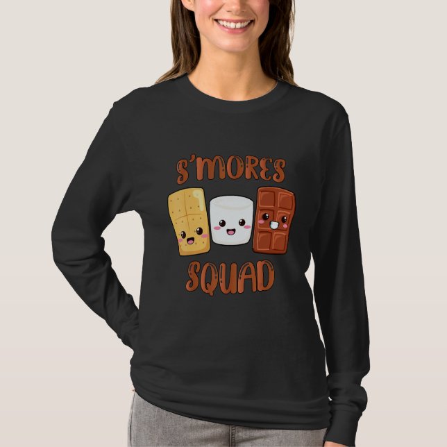 S'mores Marshmallows  Smores Squad Camping Campfir T-Shirt (Front)