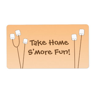 S'mores party favour bag tag