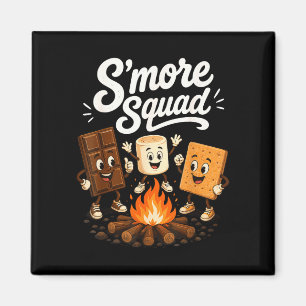 S'mores squad funny marshmallow campfire  magnet