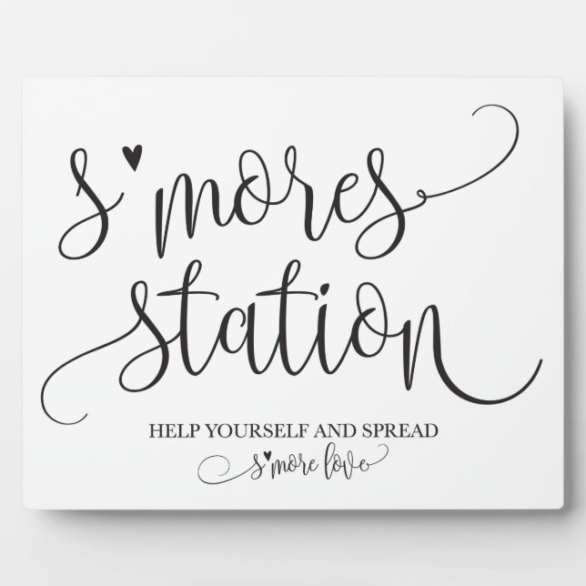 S'mores Station Favour Party Signage Plaque (Front)