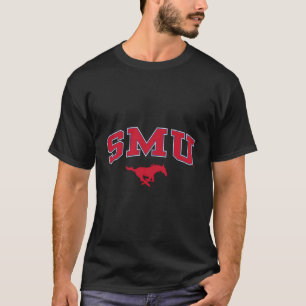 Smu Mustangs Arch Over Black Officially Licensed T-Shirt