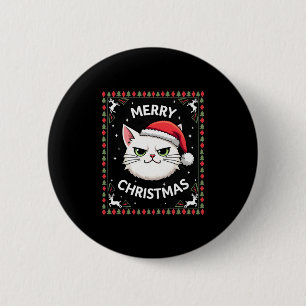 Smudge Cat Ugly Christmas Sweater (1) 6 Cm Round Badge