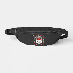 Smudge Cat Ugly Christmas Sweater (2) Bum Bags