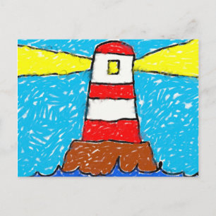 Smudgy Lighthouse Postcard