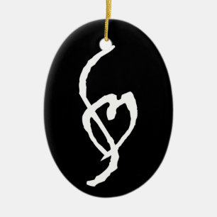 Smuffin Love Black Ceramic Tree Decoration