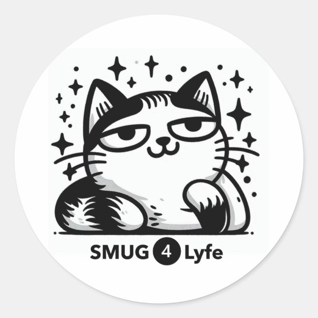 SMUG4Lyfe - It's a way of life! Classic Round Sticker (Front)