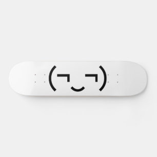 Smug Emoticon (¬‿¬) Japanese Kaomoji Skateboard