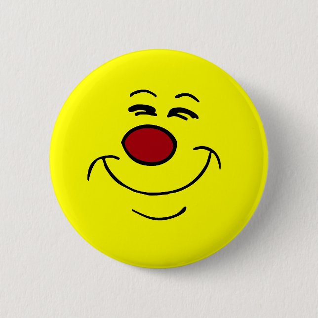Smug Face Grumpey 6 Cm Round Badge (Front)