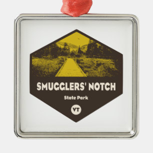 Smugglers' Notch State Park Vermont Metal Tree Decoration