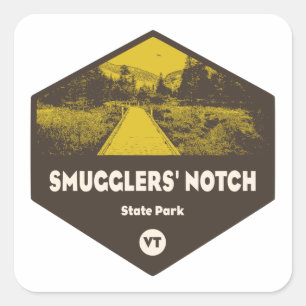 Smugglers' Notch State Park Vermont Square Sticker
