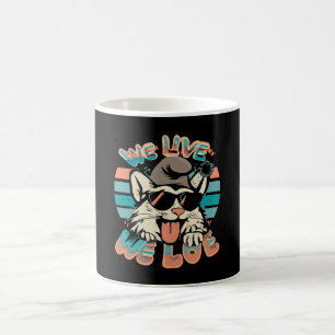 Smurf Cat - We Live We Love  Coffee Mug
