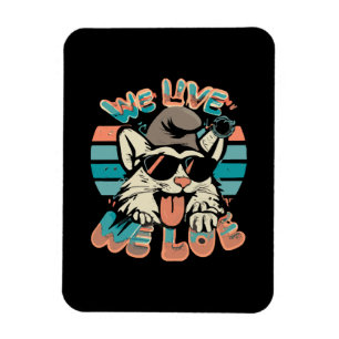 Smurf Cat - We Live We Love Magnet