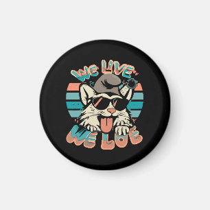 Smurf Cat - We Live We Love Magnet